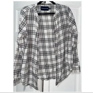 Plaid button down Calvin Klein shirt